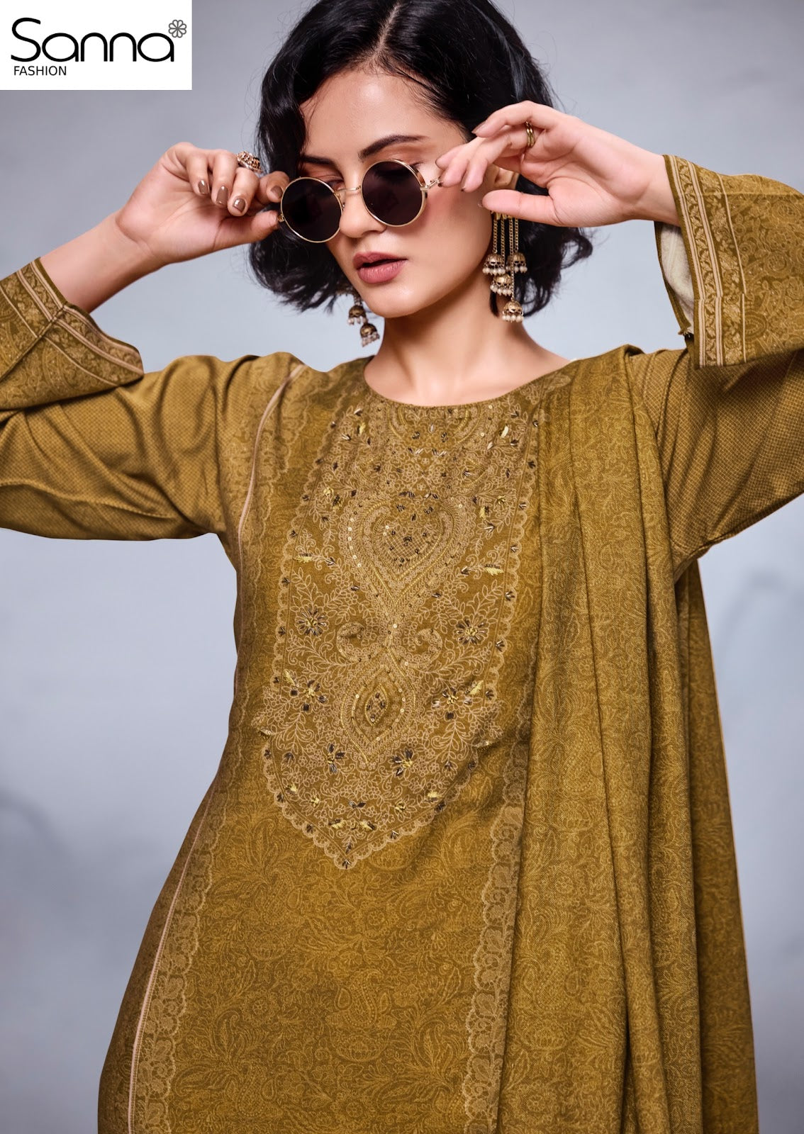 Cazira Sanna Fashion Viscose Pashmina Suits Manufacturer Ahmedabad