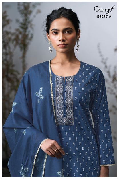 Cazzie S5237 Ganga Cotton Satin Pant Style Suits Manufacturer Gujarat