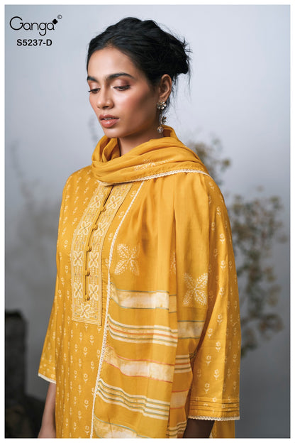 Cazzie S5237 Ganga Cotton Satin Pant Style Suits Manufacturer Gujarat