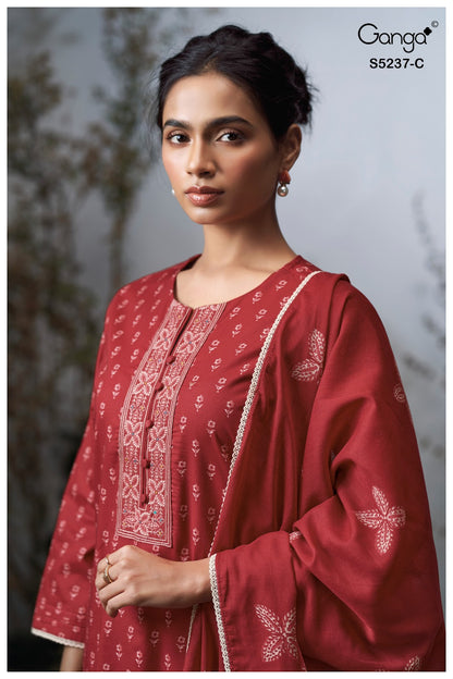 Cazzie S5237 Ganga Cotton Satin Pant Style Suits Manufacturer Gujarat