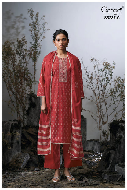 Cazzie S5237 Ganga Cotton Satin Pant Style Suits Manufacturer Gujarat