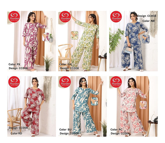 Cc008 Slumber Cotton Co Ord Set Manufacturer Gujarat