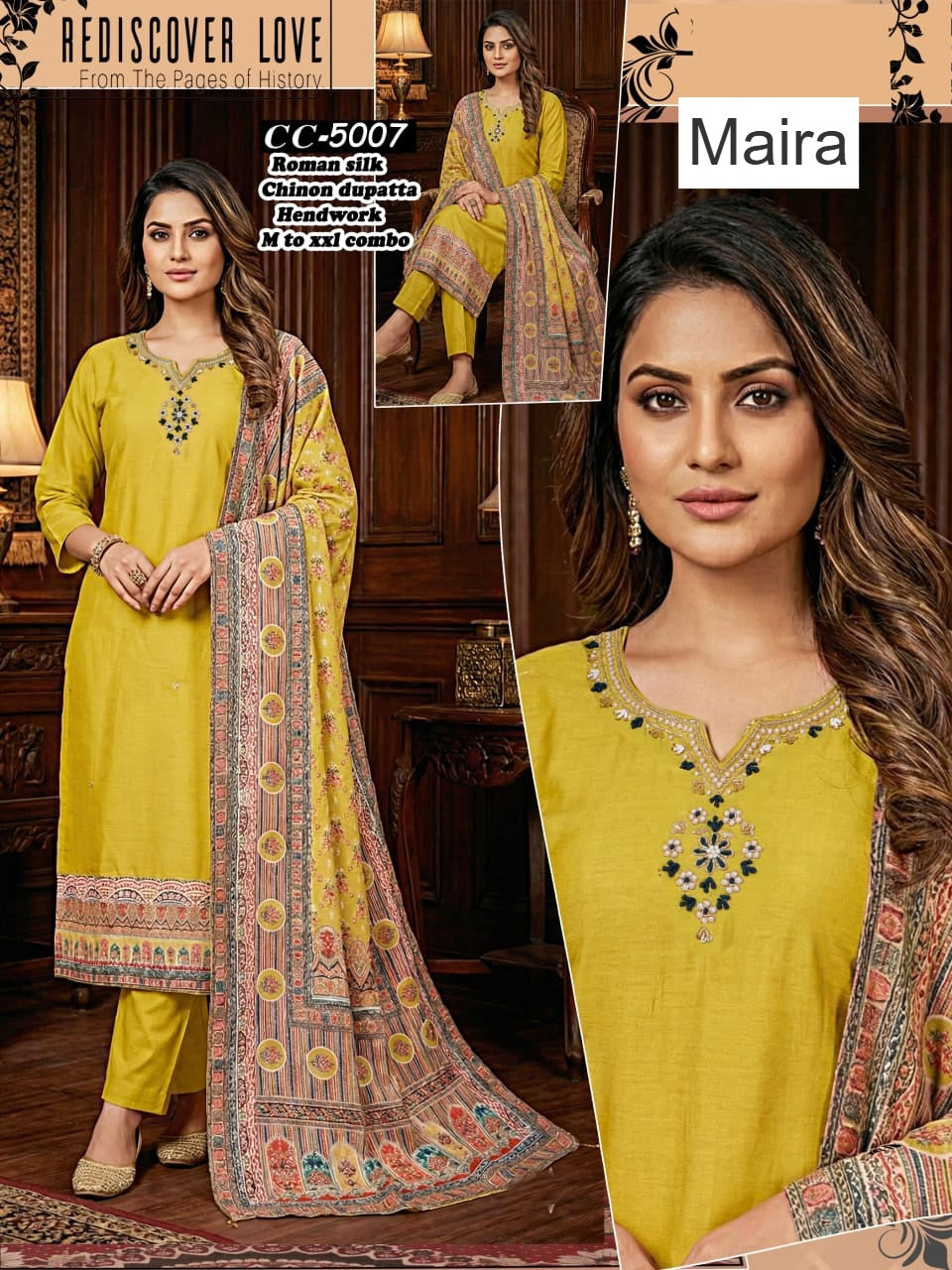 Cc 5001-5007 Maira Roman Silk Readymade Pant Style Suits Exporter Ahmedabad