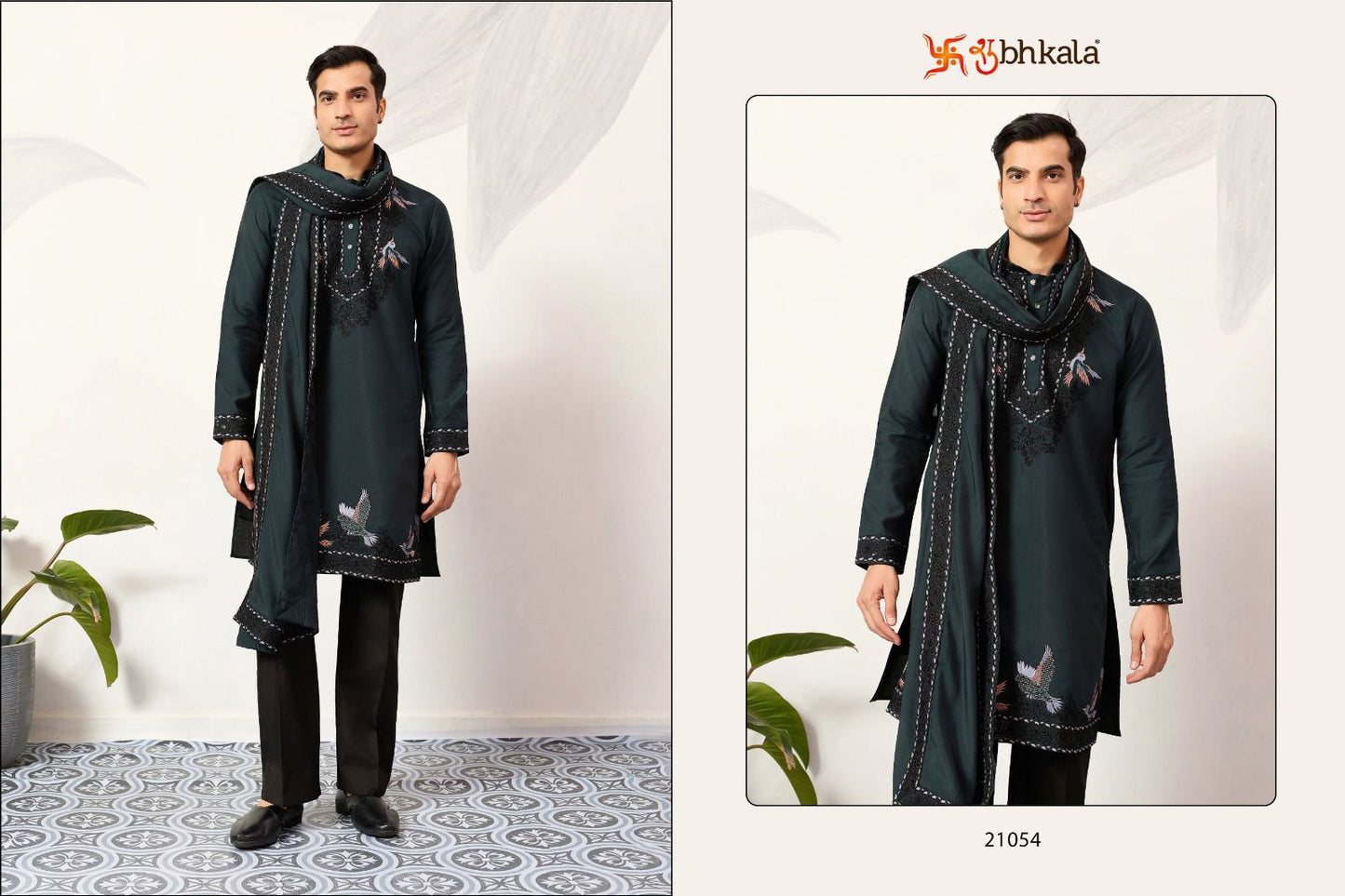 Celebration Drape Shubhkala Viscose Silk Mens Kurta Dupatta Wholesale Price