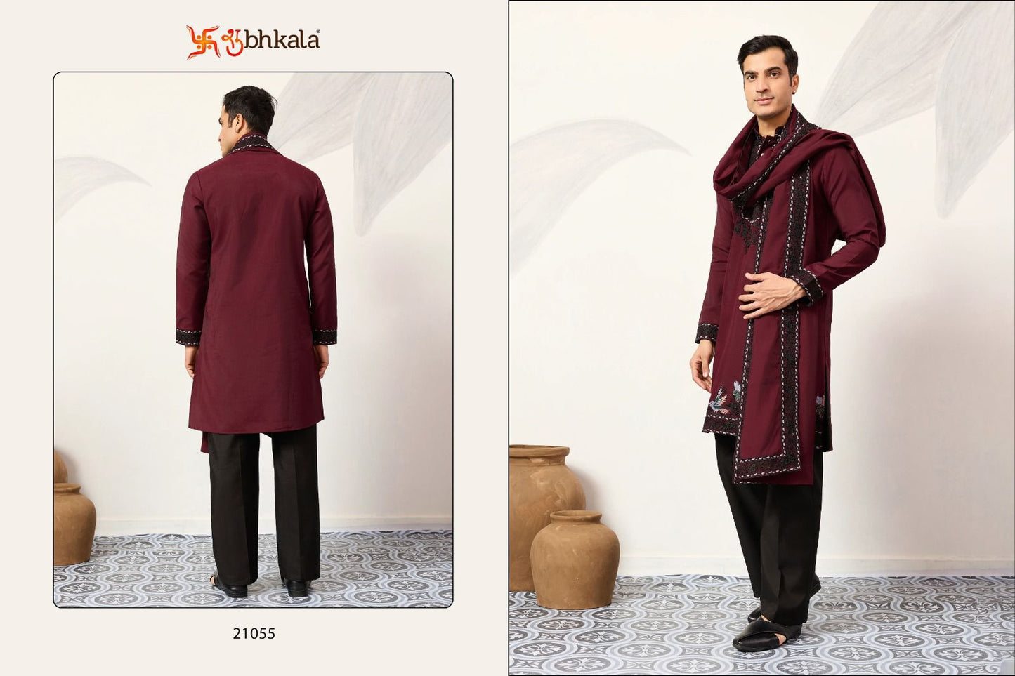 Celebration Drape Shubhkala Viscose Silk Mens Kurta Dupatta Wholesale Price