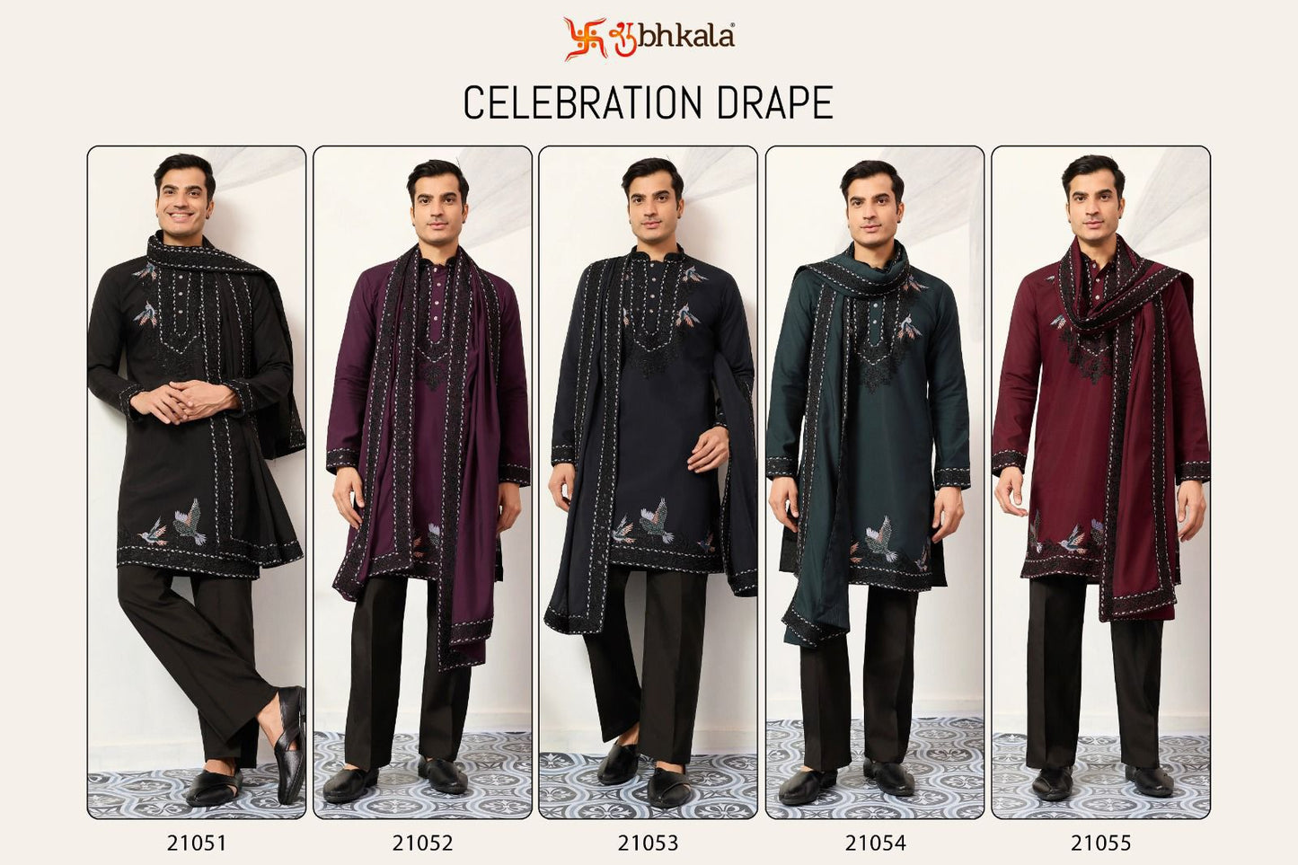 Celebration Drape Shubhkala Viscose Silk Mens Kurta Dupatta Wholesale Price
