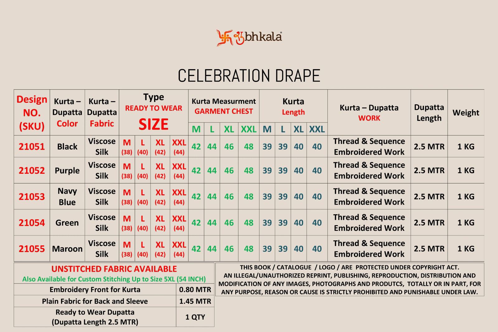 Celebration Drape Shubhkala Viscose Silk Mens Kurta Dupatta Wholesale Price