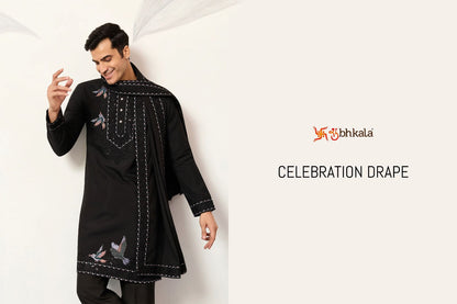 Celebration Drape Shubhkala Viscose Silk Mens Kurta Dupatta Wholesale Price