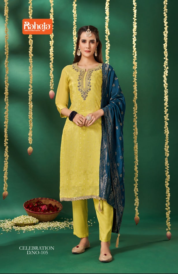Celebration Raheja Tissue Pant Style Suits Supplier