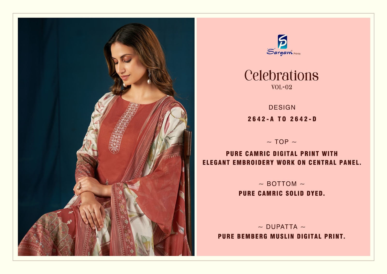 Celebration Vol 2 Sargam Prints Pure Lawn Pant Style Suits Wholesale