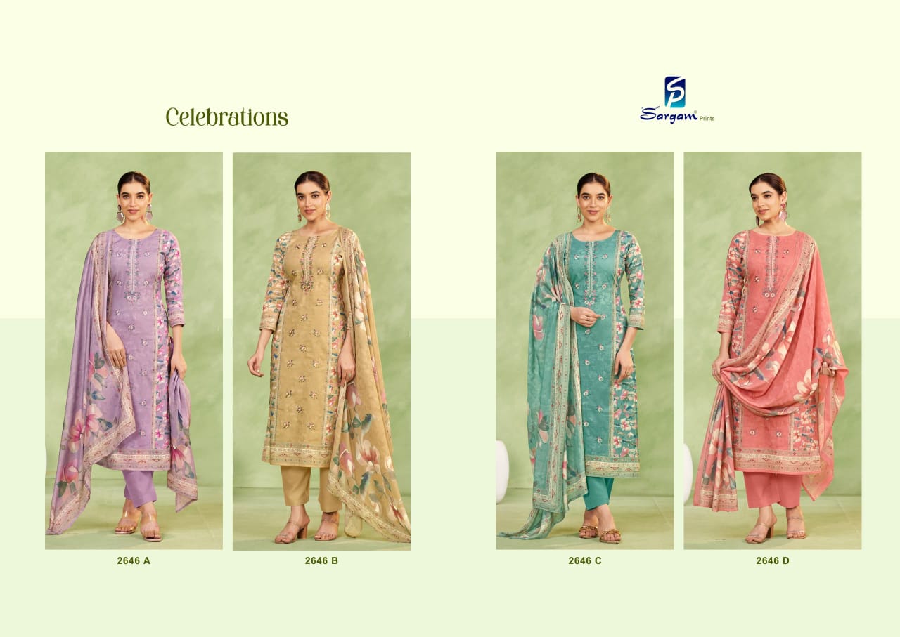 Celebrations Sargam Prints Cambric Pant Style Suits Wholesaler