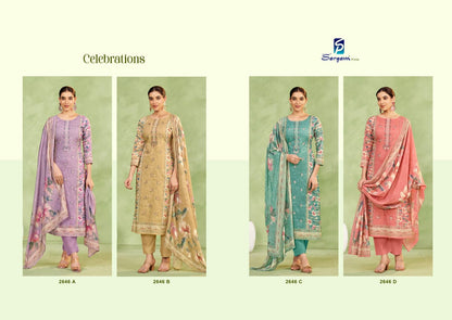 Celebrations Sargam Prints Cambric Pant Style Suits Wholesaler