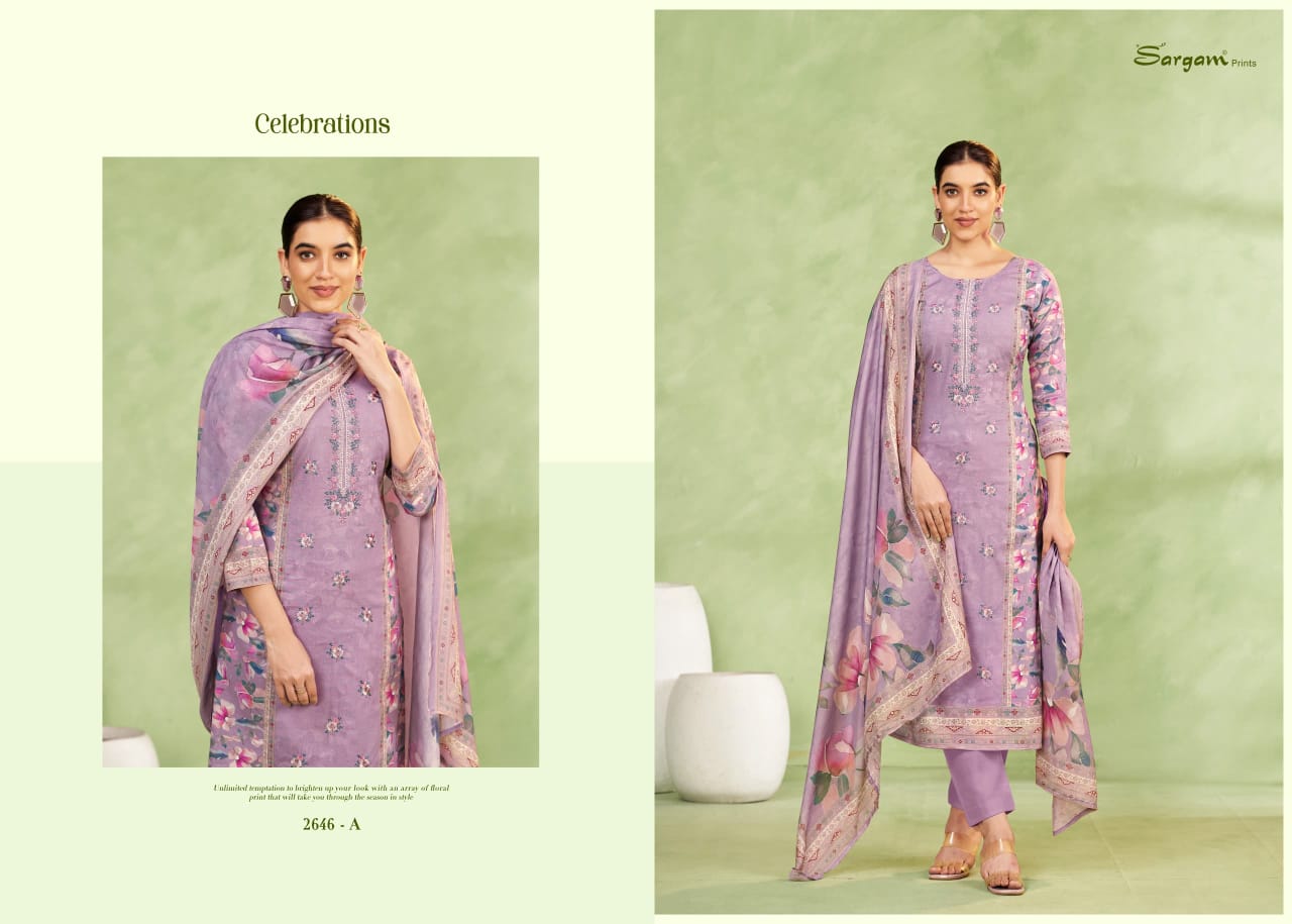 Celebrations Sargam Prints Cambric Pant Style Suits Wholesaler
