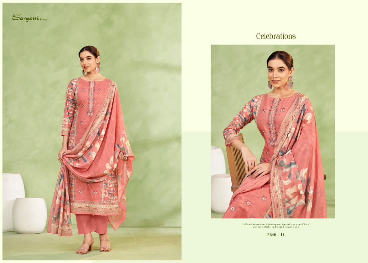 Celebrations Sargam Prints Cambric Pant Style Suits Wholesaler