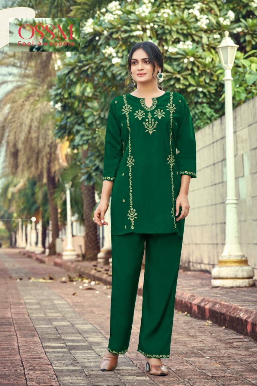 Celebration Vol 2 Ossm Roman Silk Co Ord Set Wholesale Rate