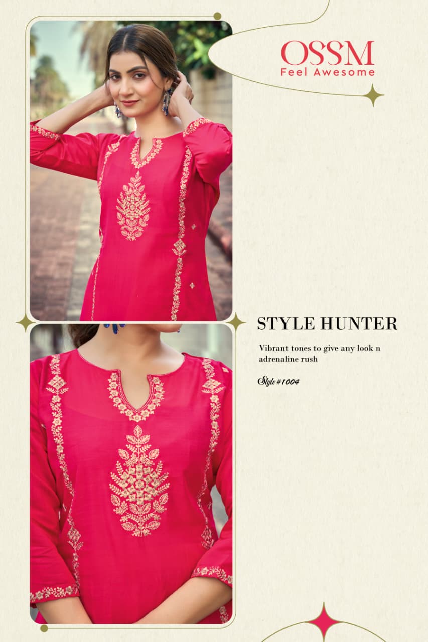 Celebration Vol 2 Ossm Roman Silk Co Ord Set Wholesale Rate