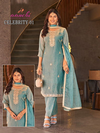 Celebrity Aanchi Fandy Readymade Pant Style Suits Exporter Gujarat