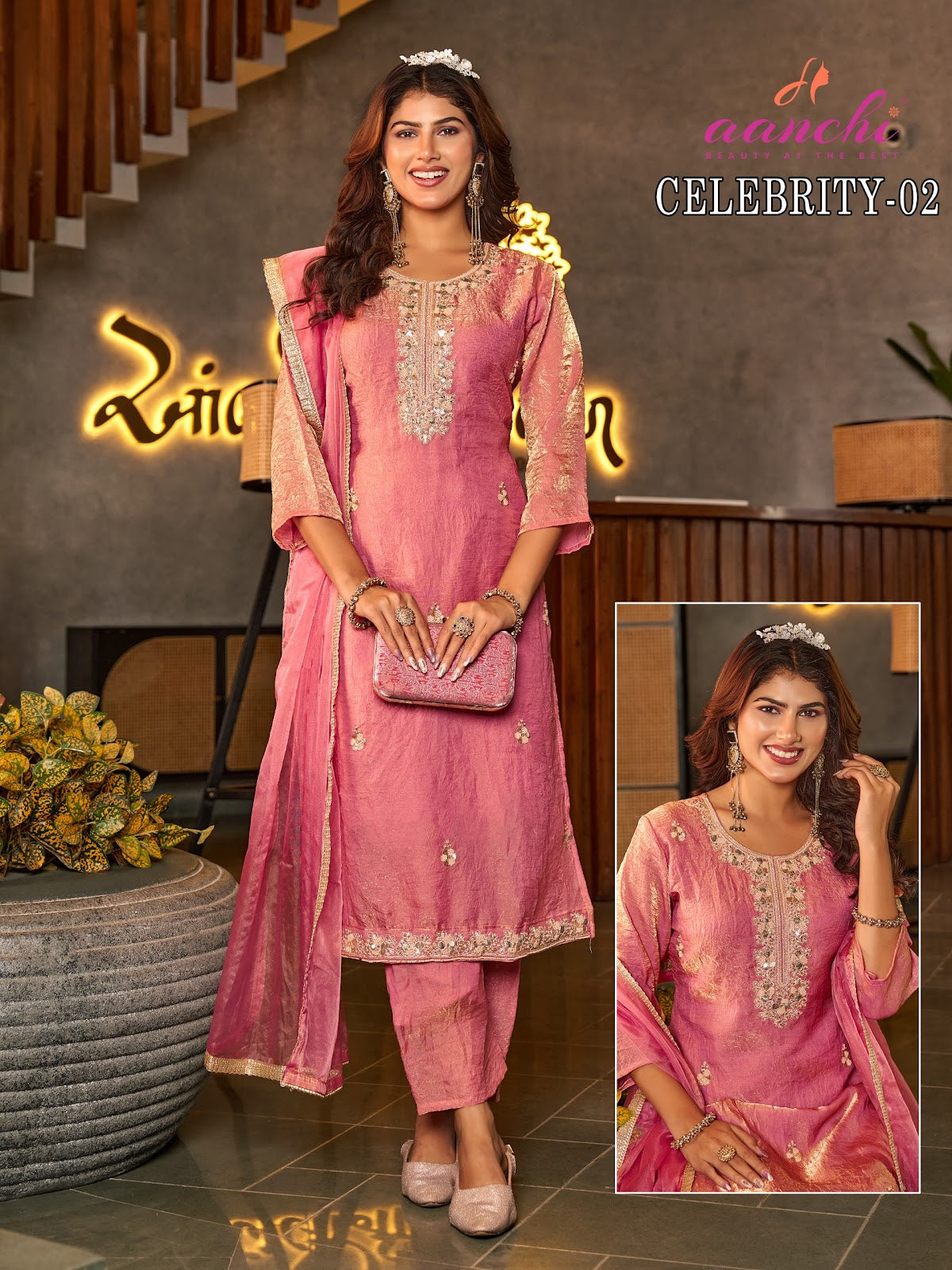 Celebrity Aanchi Fandy Readymade Pant Style Suits Exporter Gujarat