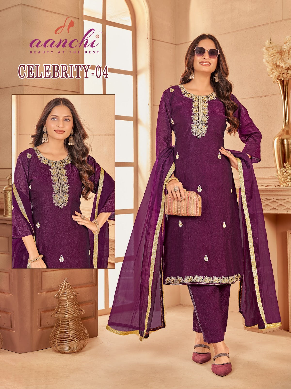 Celebrity Aanchi Fandy Readymade Pant Style Suits Exporter Gujarat