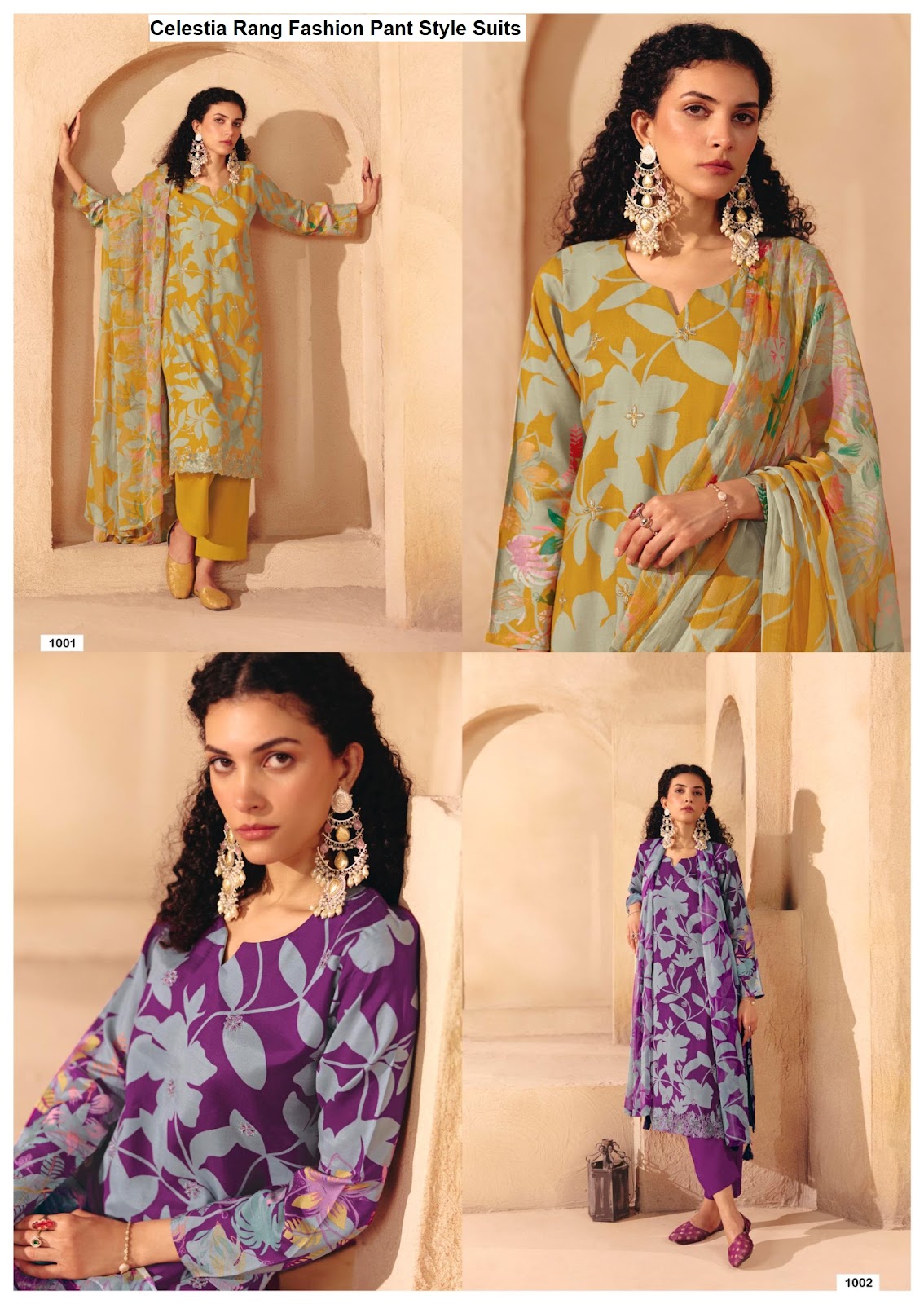 Celestia Rang Fashion Muslin Pant Style Suits Exporter Gujarat