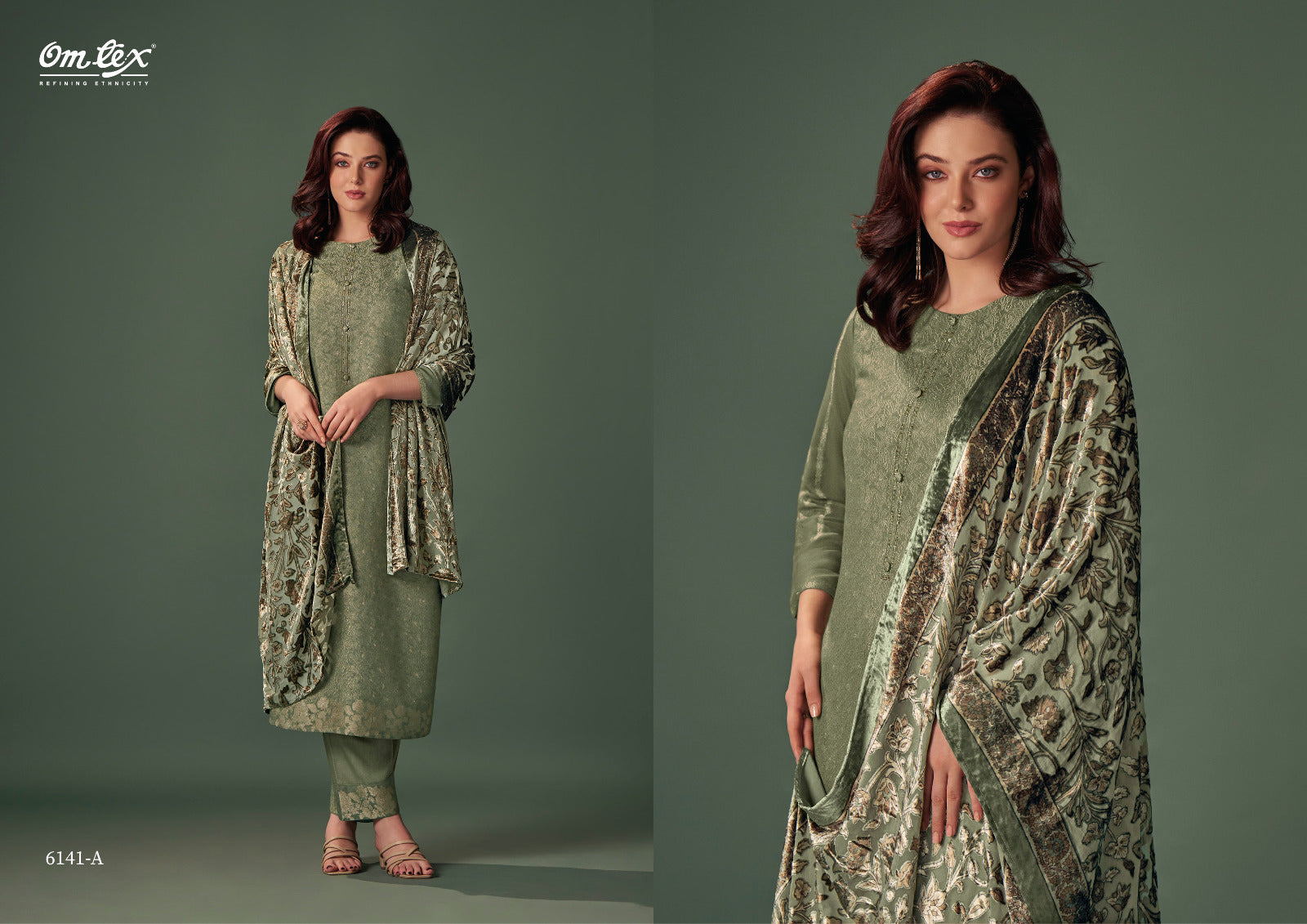 Celestic Omtex Jacquard Pashmina Suits Wholesale Rate