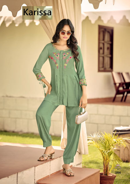 Celina Vol 3 Karissa Viscose Rayon Co Ord Set Wholesale Price