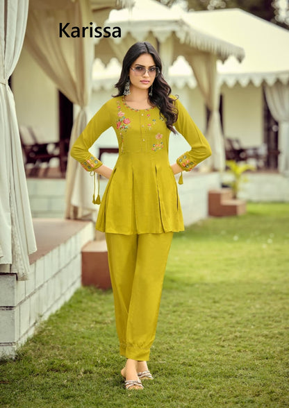 Celina Vol 3 Karissa Viscose Rayon Co Ord Set Wholesale Price