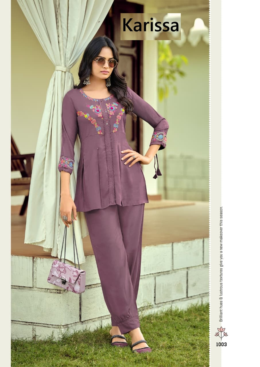 Celina Vol 3 Karissa Viscose Rayon Co Ord Set Wholesale Price