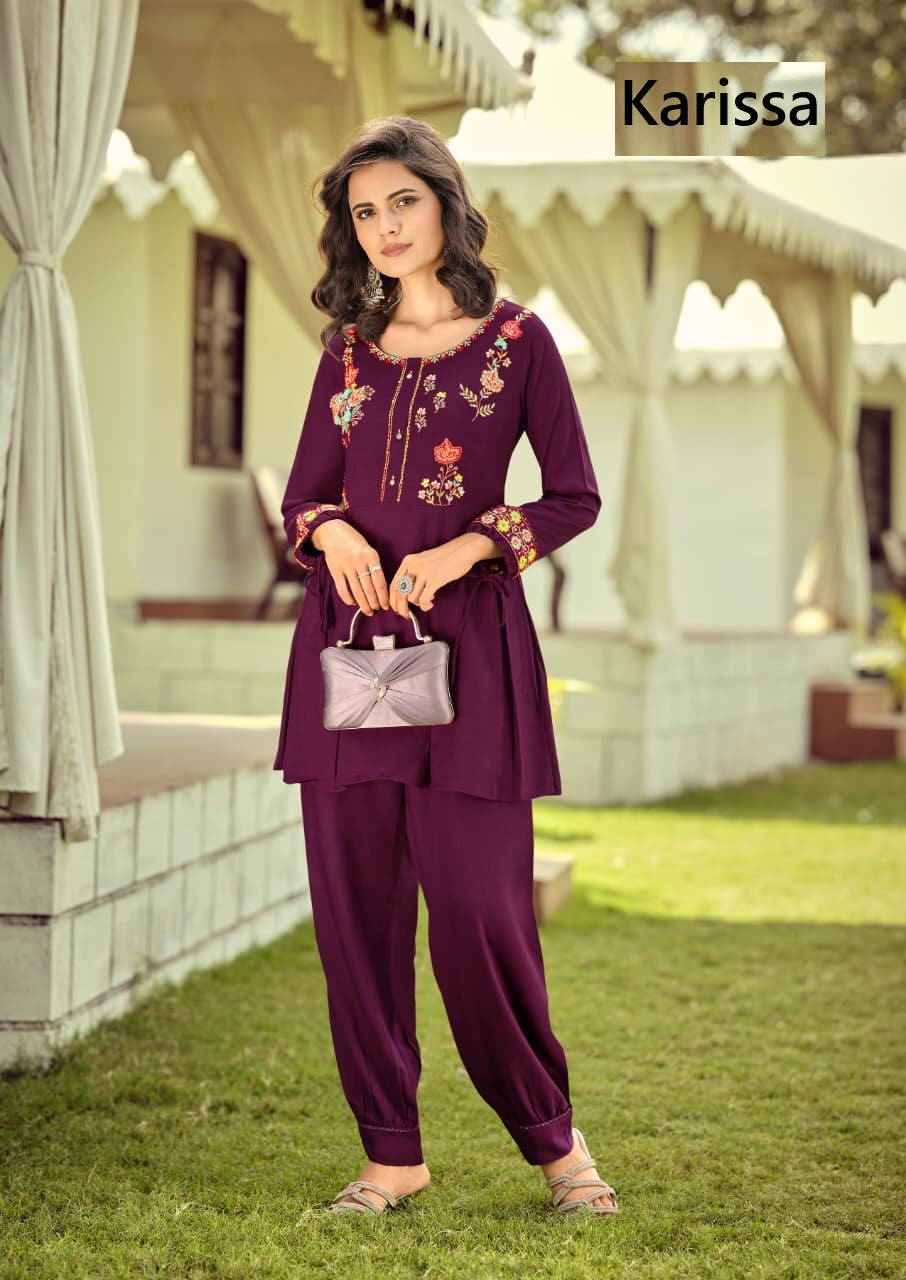 Celina Vol 3 Karissa Viscose Rayon Co Ord Set Wholesale Price
