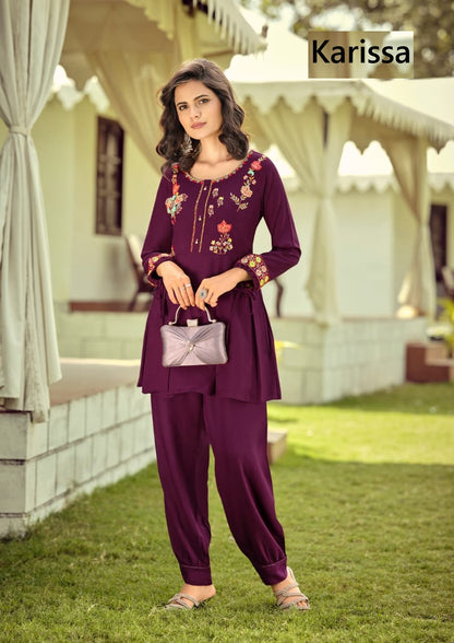 Celina Vol 3 Karissa Viscose Rayon Co Ord Set Wholesale Price