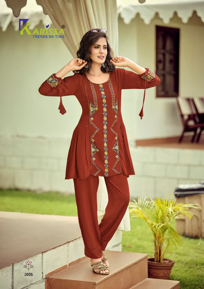 Celina Vol 3 Karissa Viscose Rayon Co Ord Set Wholesale Price