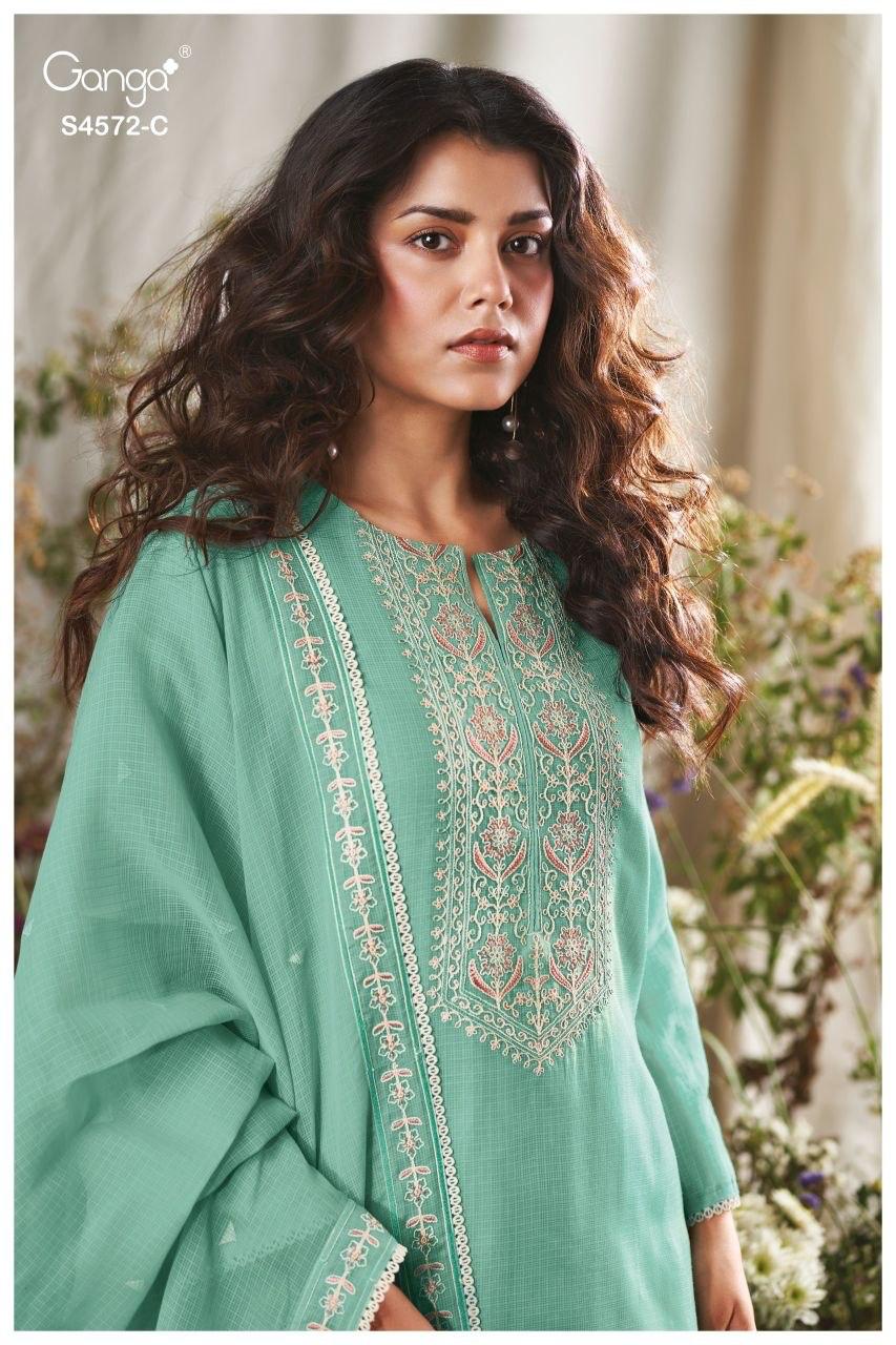 Cenya 4572 Ganga Bemberg Pant Style Suits Wholesale