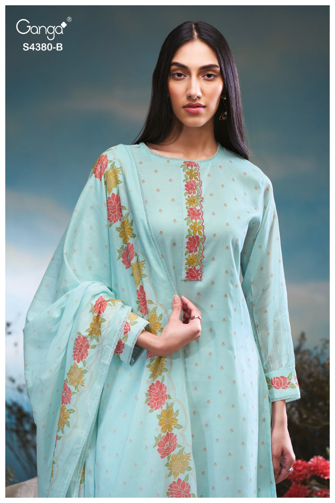 Ceraya 4380 Ganga Mul Plazzo Style Suits Wholesale Rate