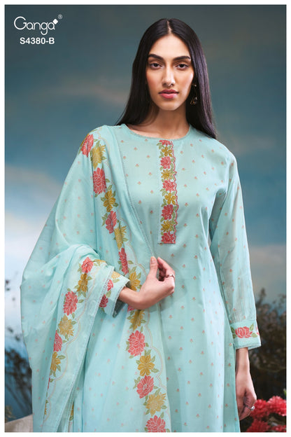 Ceraya 4380 Ganga Mul Plazzo Style Suits Wholesale Rate