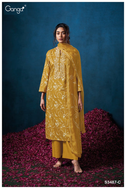 Ceria 3487 Ganga Premium Cotton Plazzo Style Suits Manufacturer Gujarat