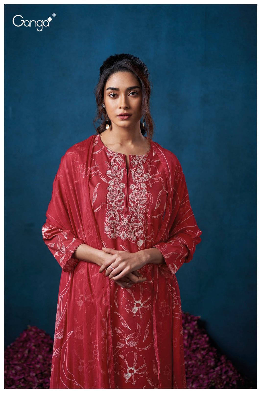 Ceria 3487 Ganga Premium Cotton Plazzo Style Suits Manufacturer Gujarat