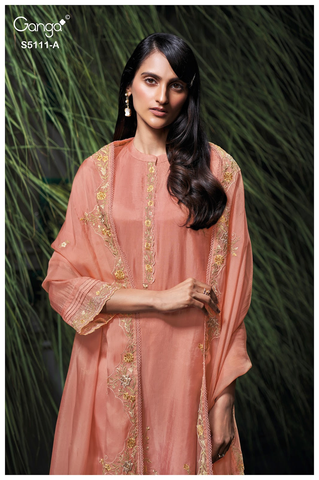 Cevina S5111 Ganga Habutai Silk Plazzo Style Suits Wholesale Price