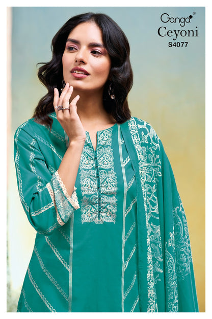 Ceyoni 4077 Ganga Pashmina Suits Wholesale Price