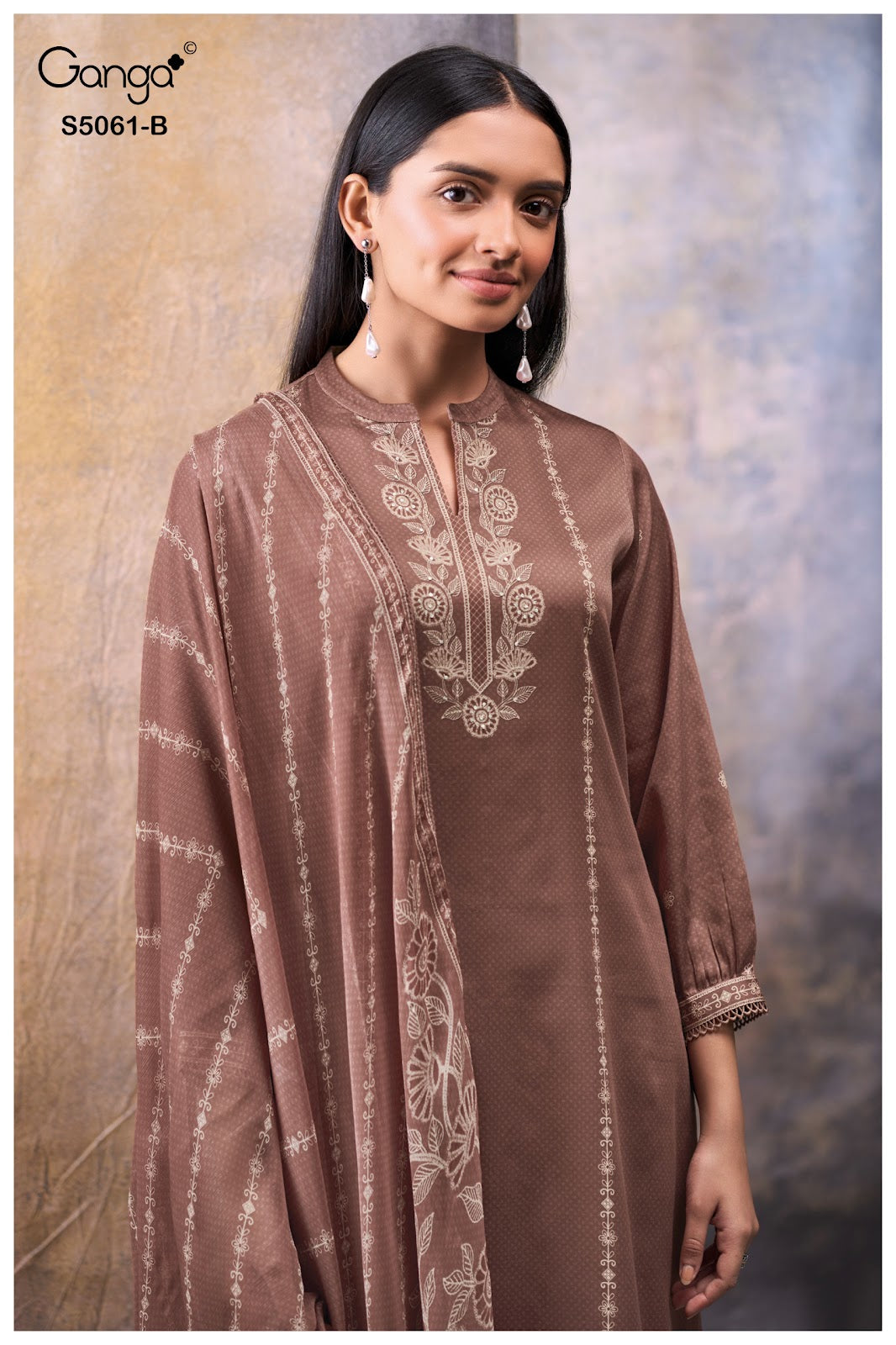 Ceysha S5061 Ganga Cotton Satin Plazzo Style Suits Exporter