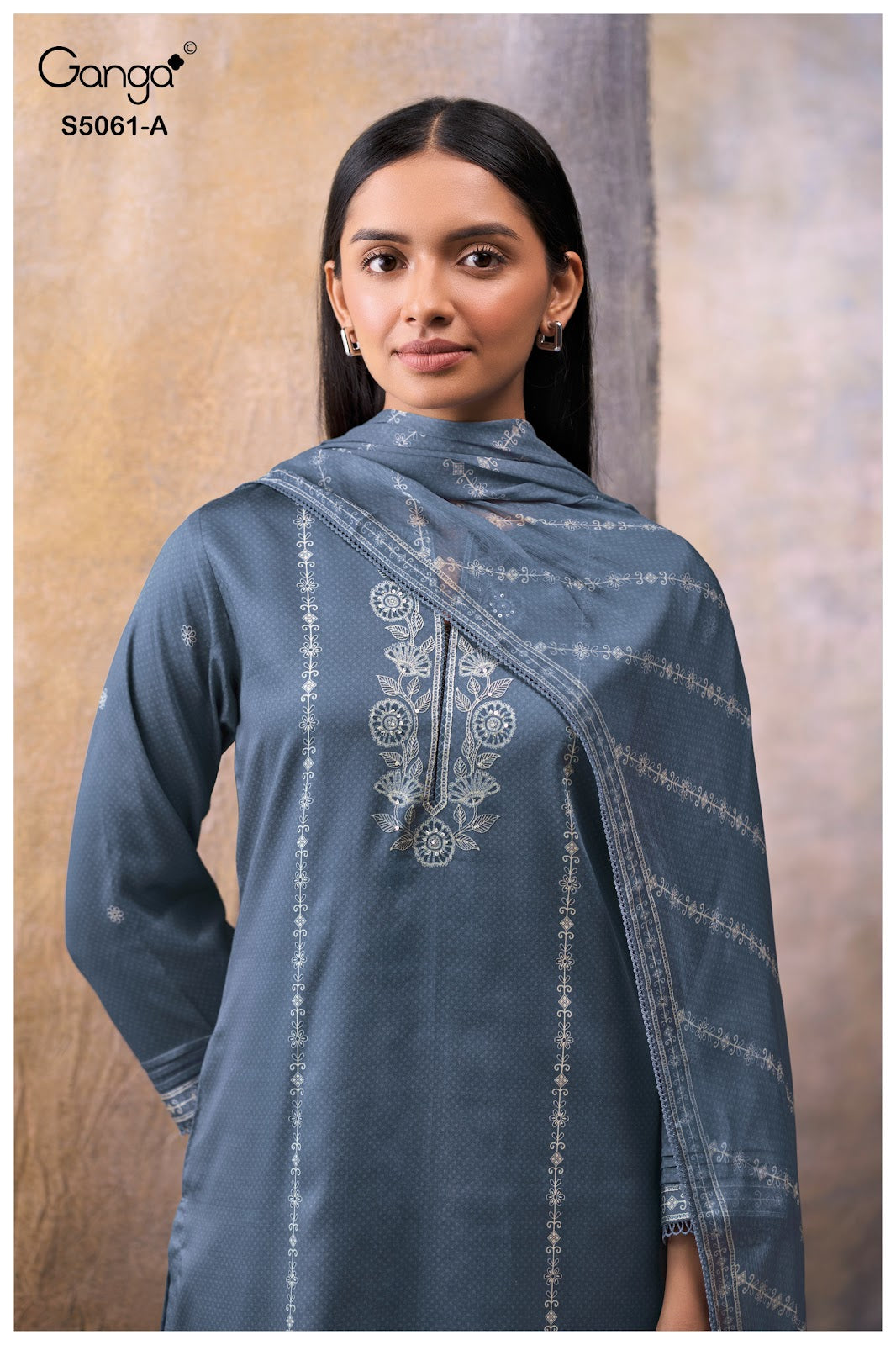 Ceysha S5061 Ganga Cotton Satin Plazzo Style Suits Exporter