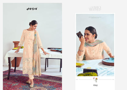Chaap 9741-9746 Jay Vijay Pure Cotton Pant Style Suits Supplier India