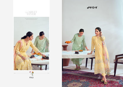 Chaap 9741-9746 Jay Vijay Pure Cotton Pant Style Suits Supplier India