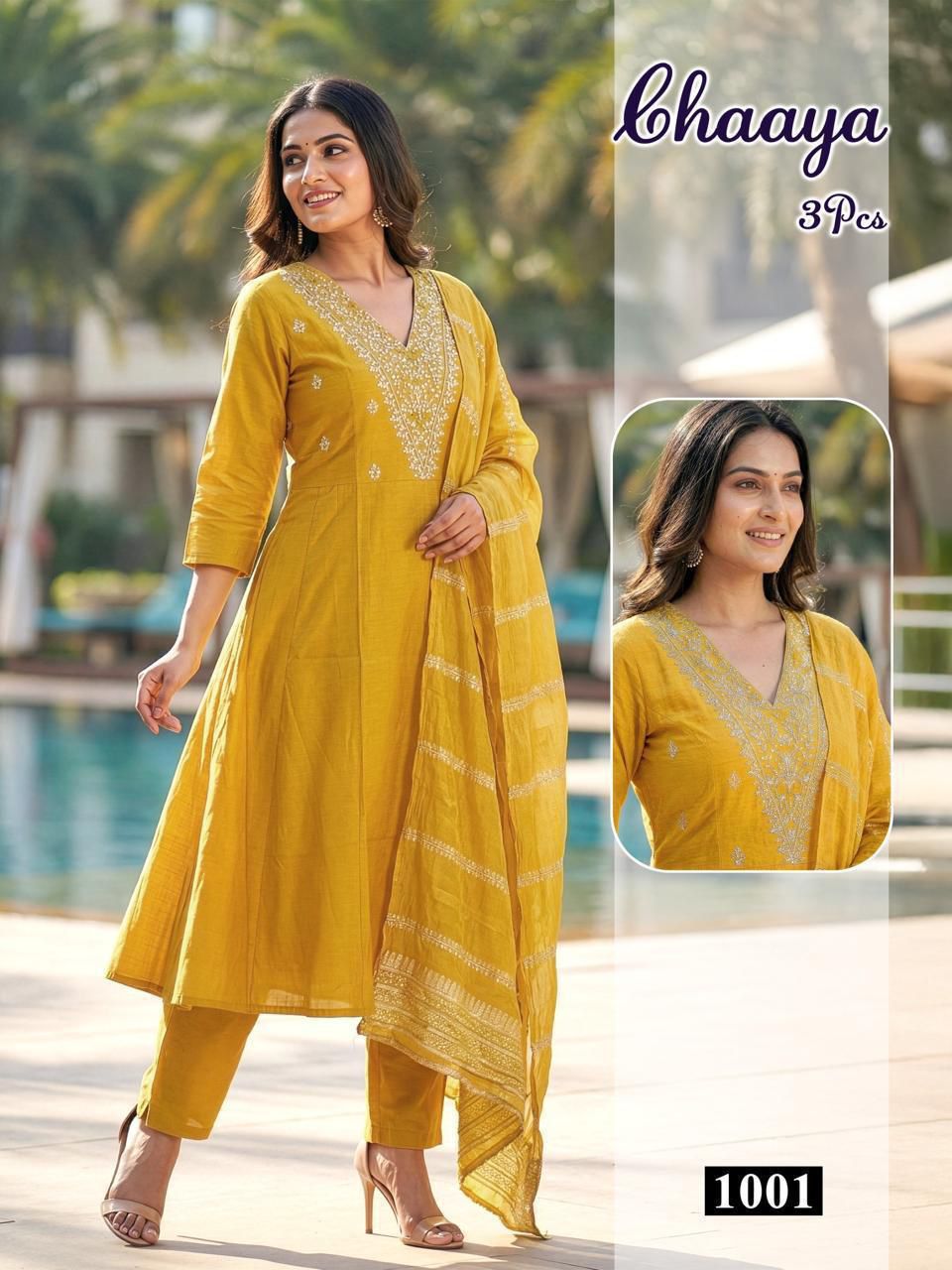 Chaaya Malviken Roman Silk Readymade Anarkali Suits Wholesale Price