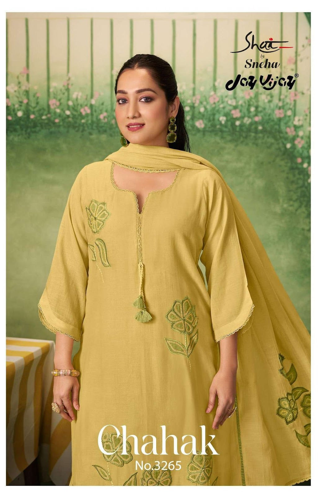 Chahak 3265 Jay Vijay Shai Mal Chanderi Pant Style Suits Manufacturer Ahmedabad