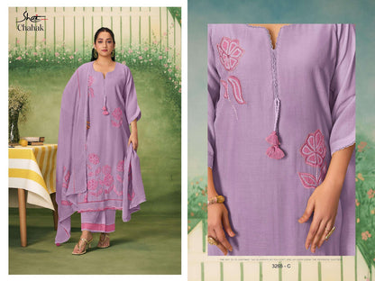 Chahak 3265 Jay Vijay Shai Mal Chanderi Pant Style Suits Manufacturer Ahmedabad