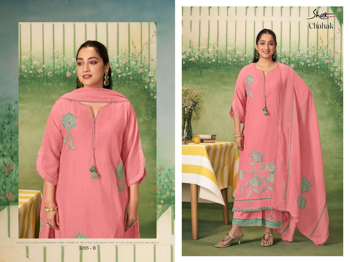 Chahak 3265 Jay Vijay Shai Mal Chanderi Pant Style Suits Manufacturer Ahmedabad