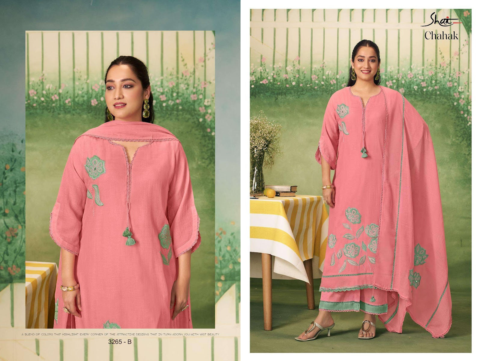 Chahak 3265 Jay Vijay Shai Mal Chanderi Pant Style Suits Manufacturer Ahmedabad
