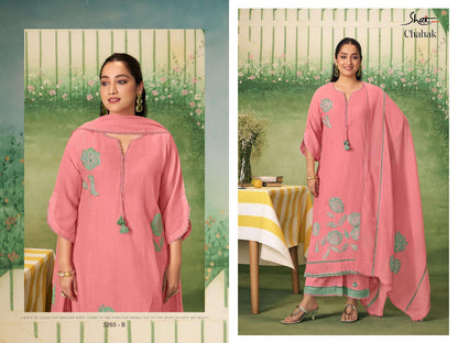 Chahak 3265 Jay Vijay Shai Mal Chanderi Pant Style Suits Manufacturer Ahmedabad