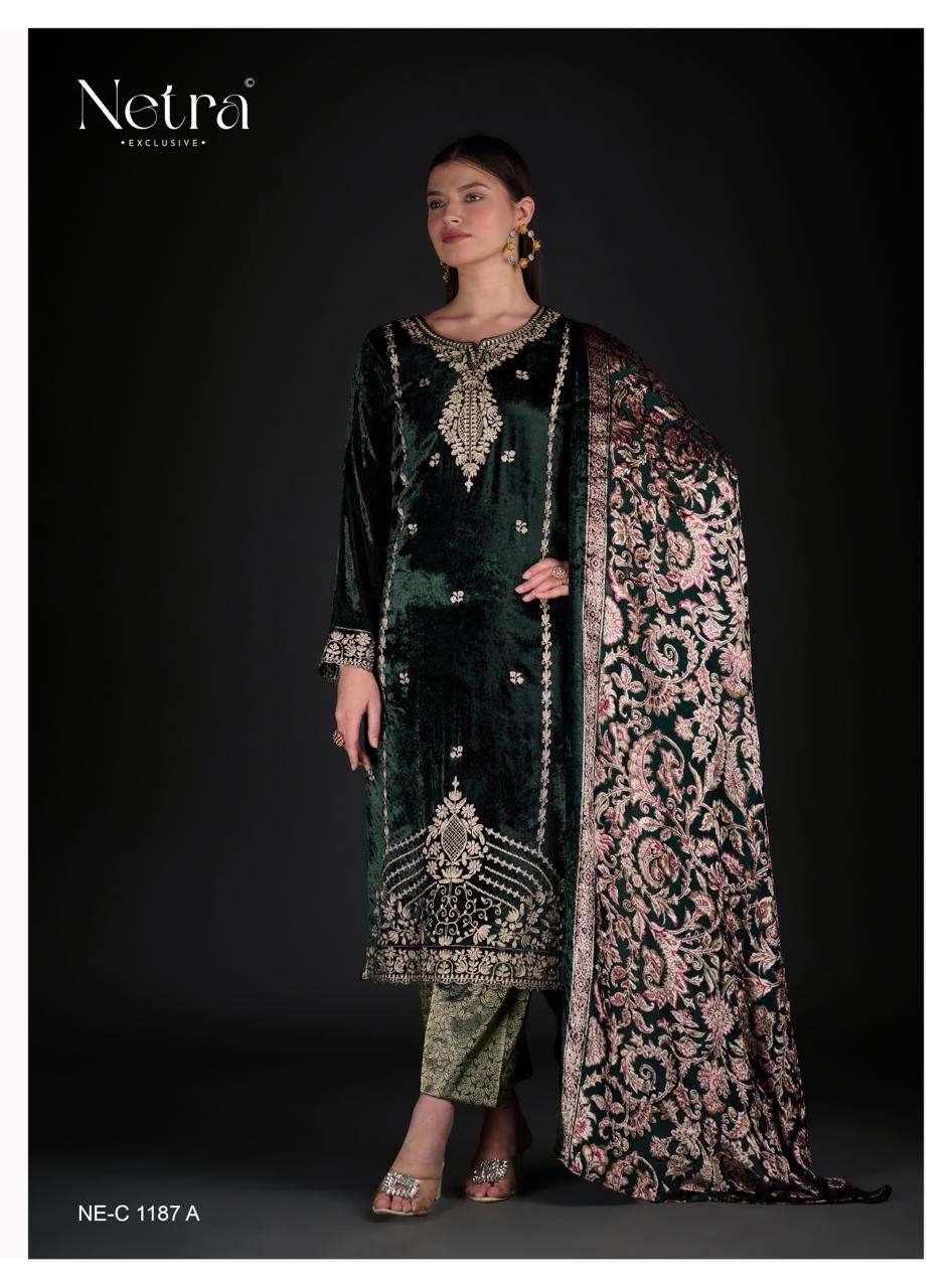 Chahak Netra Velvet Suits Manufacturer Ahmedabad