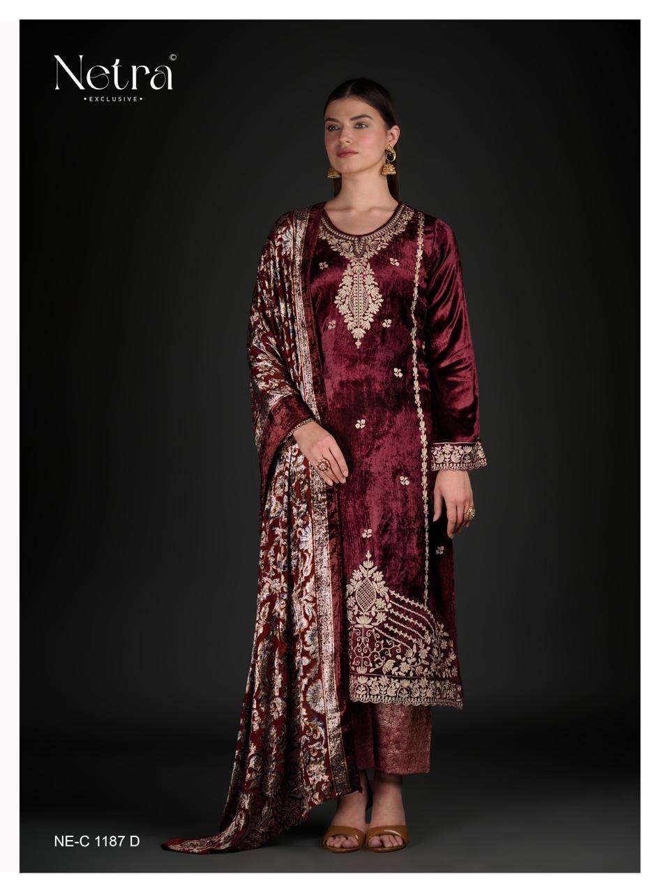 Chahak Netra Velvet Suits Manufacturer Ahmedabad